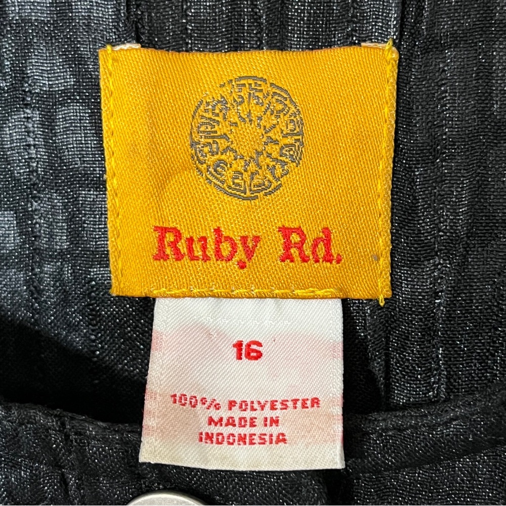 Ruby Rd. Black Shimmer Button Up Jacket - image 4